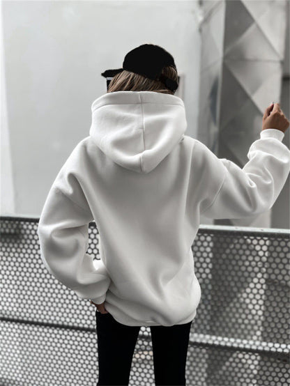 Pull à capuche sans poche imprimé lettre A - Chic&Shines