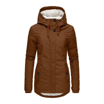 Manteau polaire manches longues à capuche - Chic&Shines