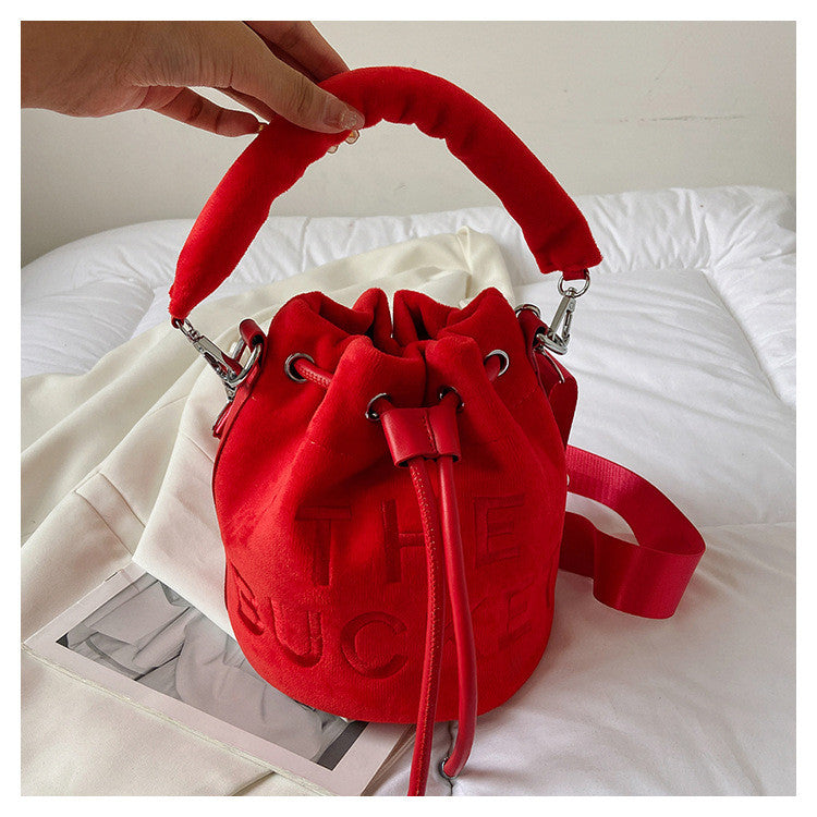 Sac à main seau cordon peluche automne hiver - Chic&Shines