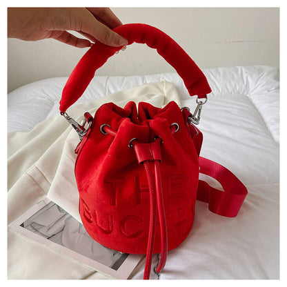 Sac à main seau cordon peluche automne hiver - Chic&Shines