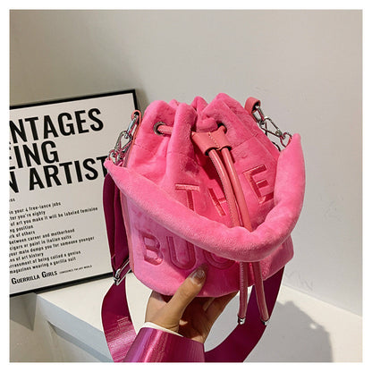 Sac à main seau cordon peluche automne hiver - Chic&Shines