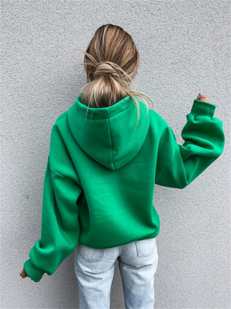 Pull à capuche sans poche imprimé lettre A - Chic&Shines