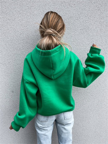 Pull à capuche sans poche imprimé lettre A - Chic&Shines