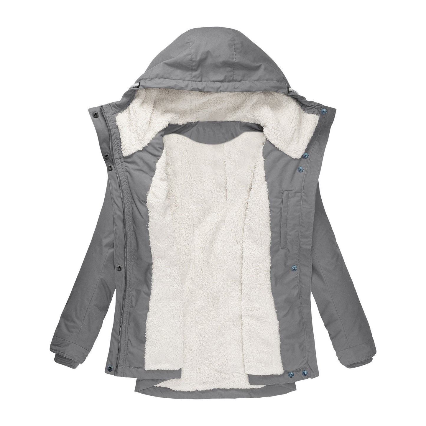 Manteau polaire manches longues à capuche - Chic&Shines