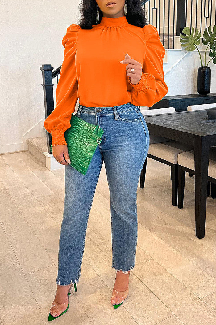 Chemisier élégant manches longues bouffantes - Chic&Shines